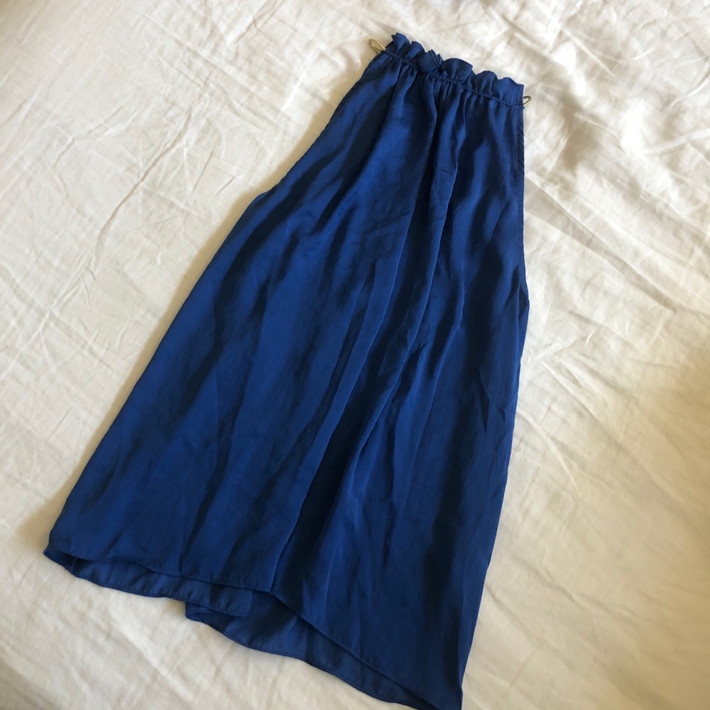 Gorgeous Blue Zara Top with Gold Chain Neck